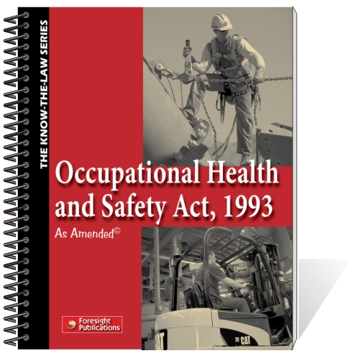 Occupational Health And Safety Act 1993 Book Safety Signs And Equipment